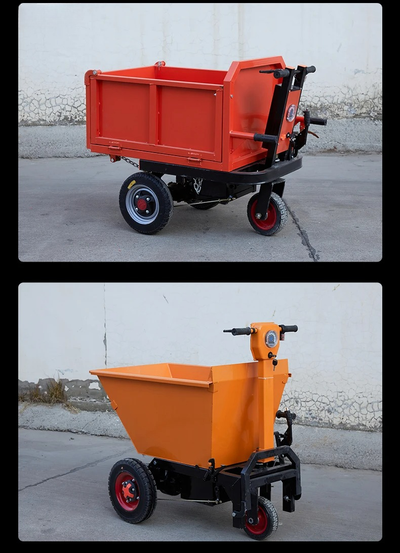 Organic Farming Of Agriculture - 電動手押し灰バケツ三輪車、建設現場、レンガ、農場、農業用ダンプトラック、運搬用フラットトラック