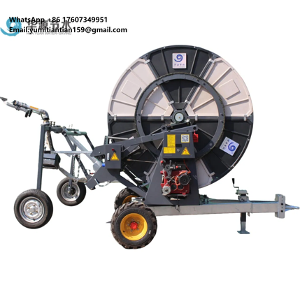 Agriculture Farming Systems - IoTコアモーターとポンプを搭載した金属製農業用スプリンクラー灌漑システム、耐久性のあるホースリール付き