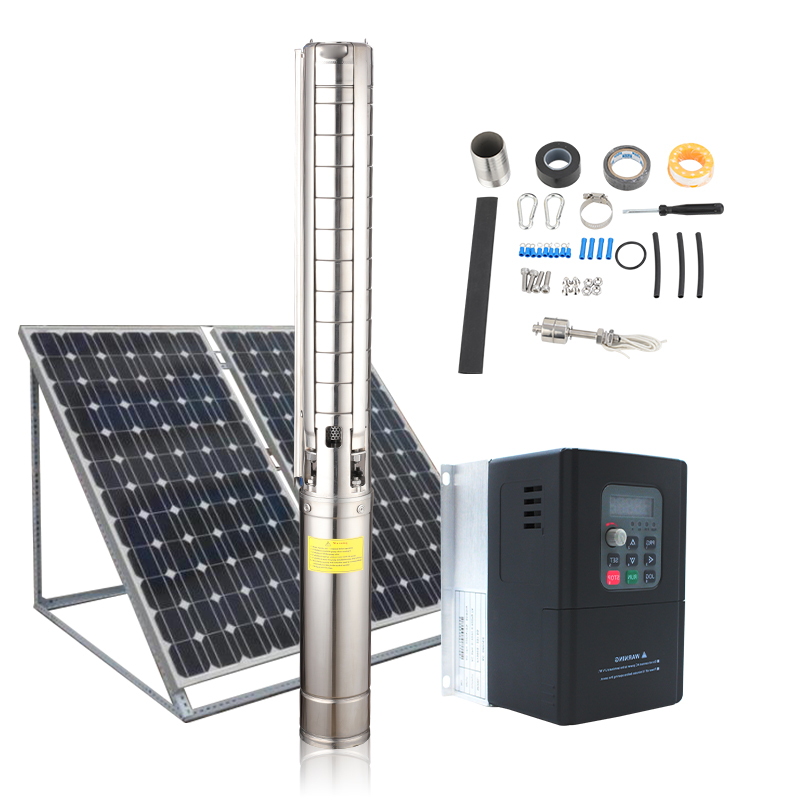 Agriculture Farming Systems - 4HSA4-240-5.5 7.5HP農業用AC DC 200m深井戸用ソーラー水中ポンプ（農場灌漑システム用）