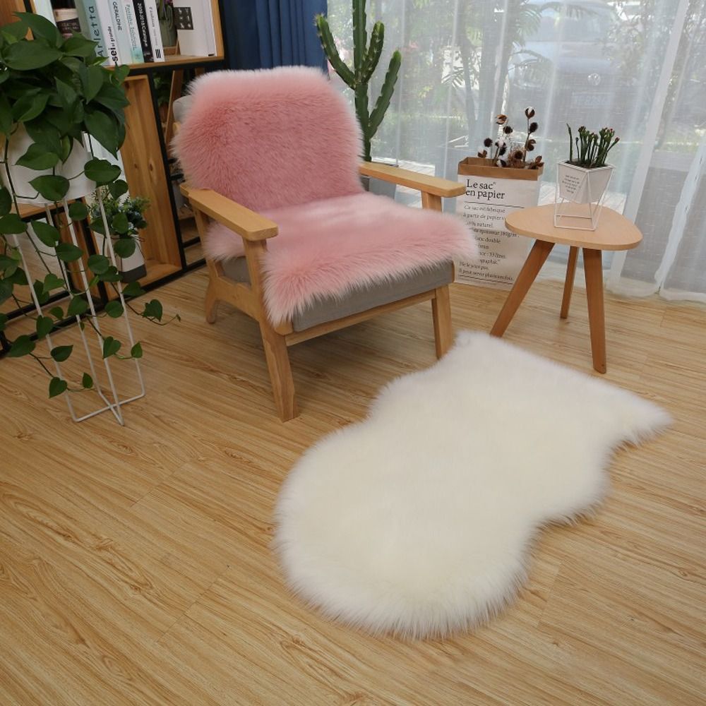 フェイクウールの寝室の敷物,人工シープスキン,長い髪,ふわふ - Cow Mat Rubber のレビューと価格