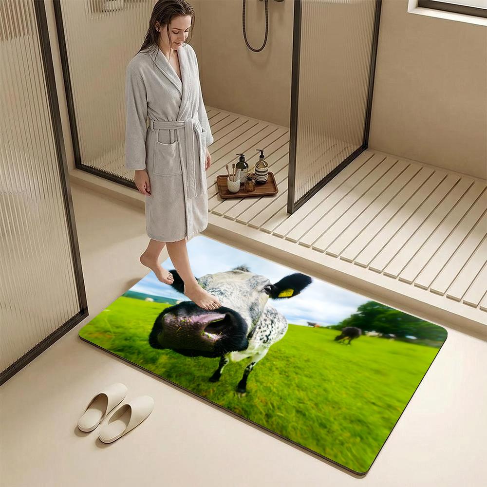 Abstract Cow Animal KWaii フロアマ - Cow Mat Rubber のレビューと価格