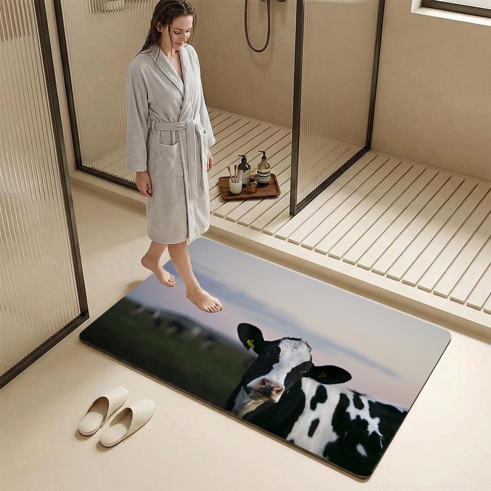 Abstract Cow Animal KWaii フロアマ - Cow Mat Rubber のレビューと価格
