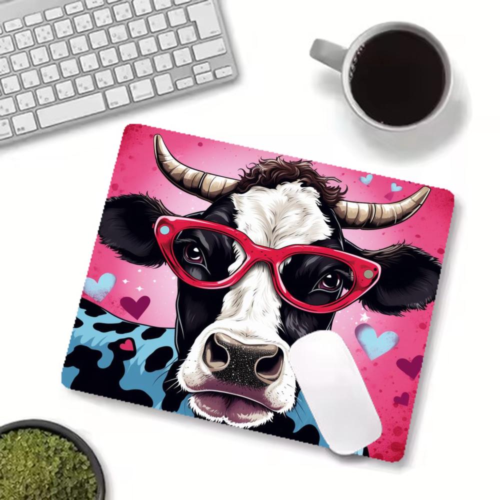 漫画クールカウゲーミングプレイマット大型デスクマットマウスパ - Cow Mat Rubber のレビューと価格