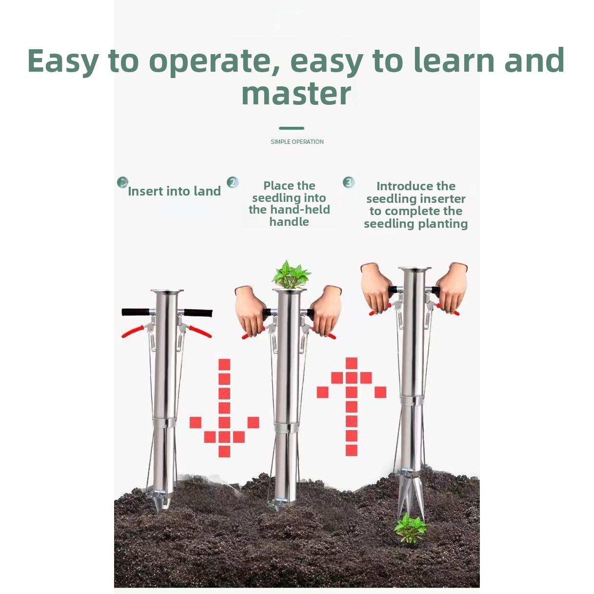 手動ステンレス製苗植え機、野菜植え機、農業用トウモロコシ・ピ - Manual Seeder Hand のレビューと価格
