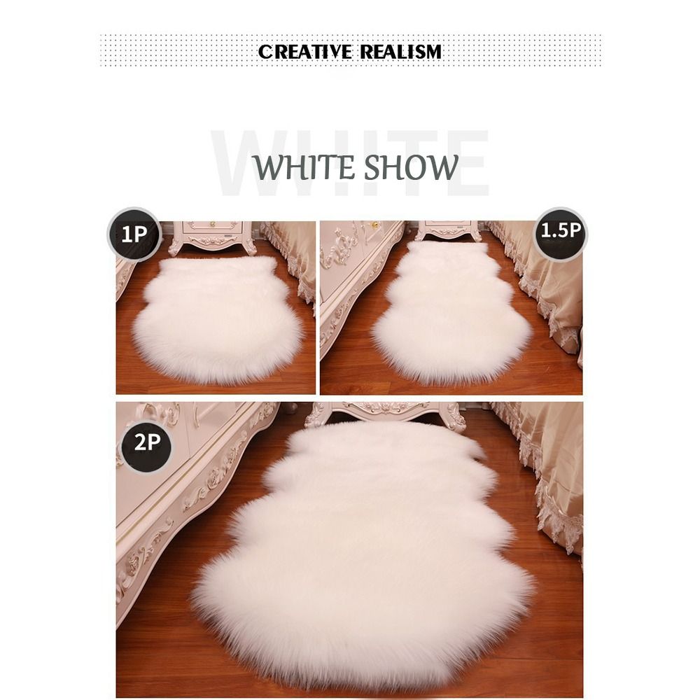 模造ウール製洗えるふわふわシャギーロングヘアカーペット床保護 - Cow Mat Rubber のレビューと価格