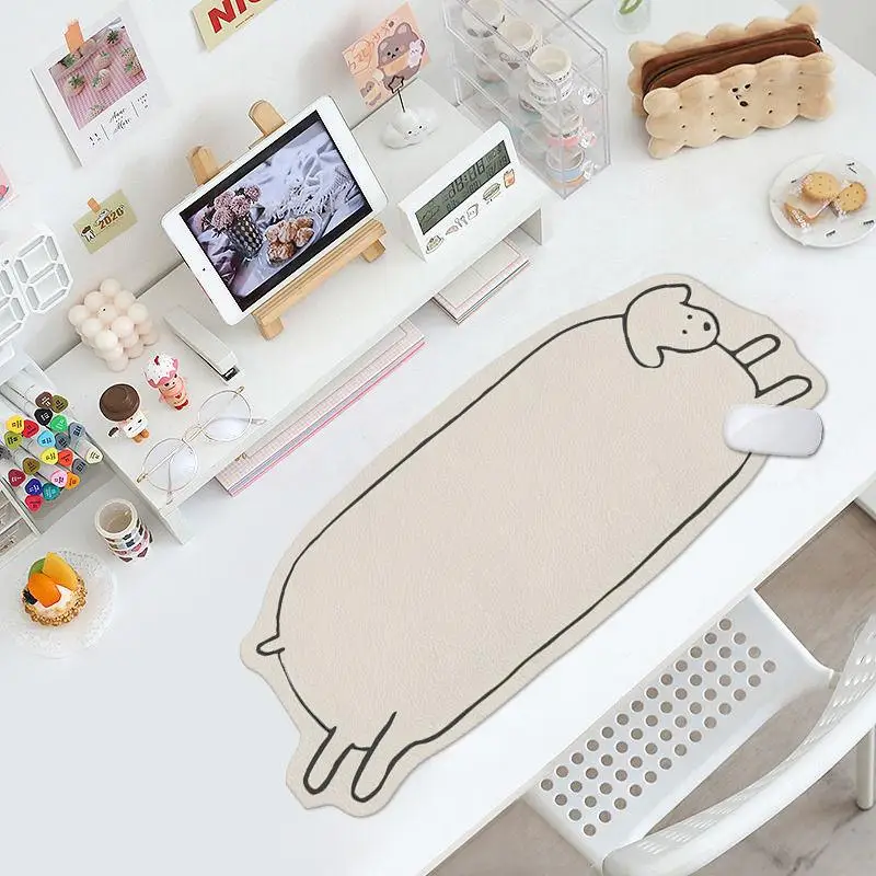 かわいい猫ゲーマーデスクマット革牛大型カーペットかわいいラッ - Cow Mat Rubber のレビューと価格